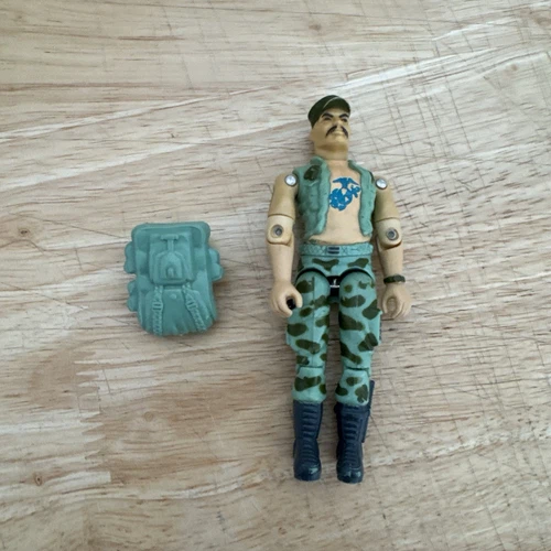Vintage 1983 GI Joe Gung-Ho 3.75" Hasbro ARAH G.I. Joe Backpack Included
