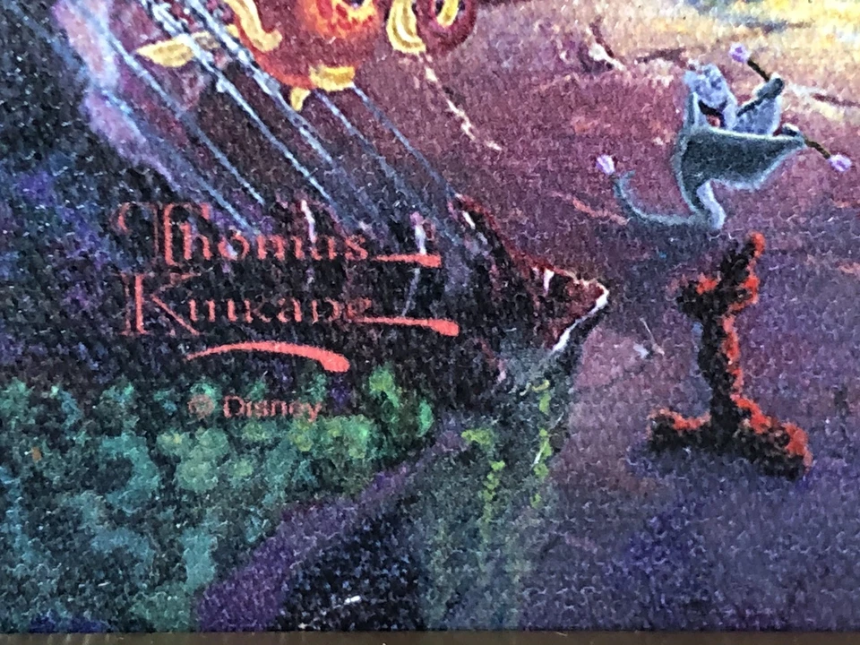 Thomas Kinkade Studios Disney's The Little Mermaid Canvas Framed 21" x 17" COA - Image 3 of 4