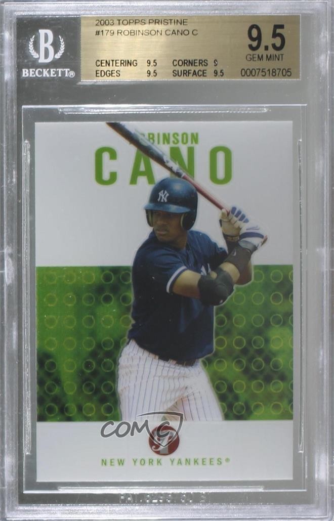 2003 Topps Pristine Robinson Cano #179 BGS 9.5 GEM MINT Rookie RC 2t7