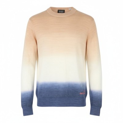 SCOTCH & SODA Herren Strickpullover M Wool-Mix Tight-Knit Pull-On Tie-Dye