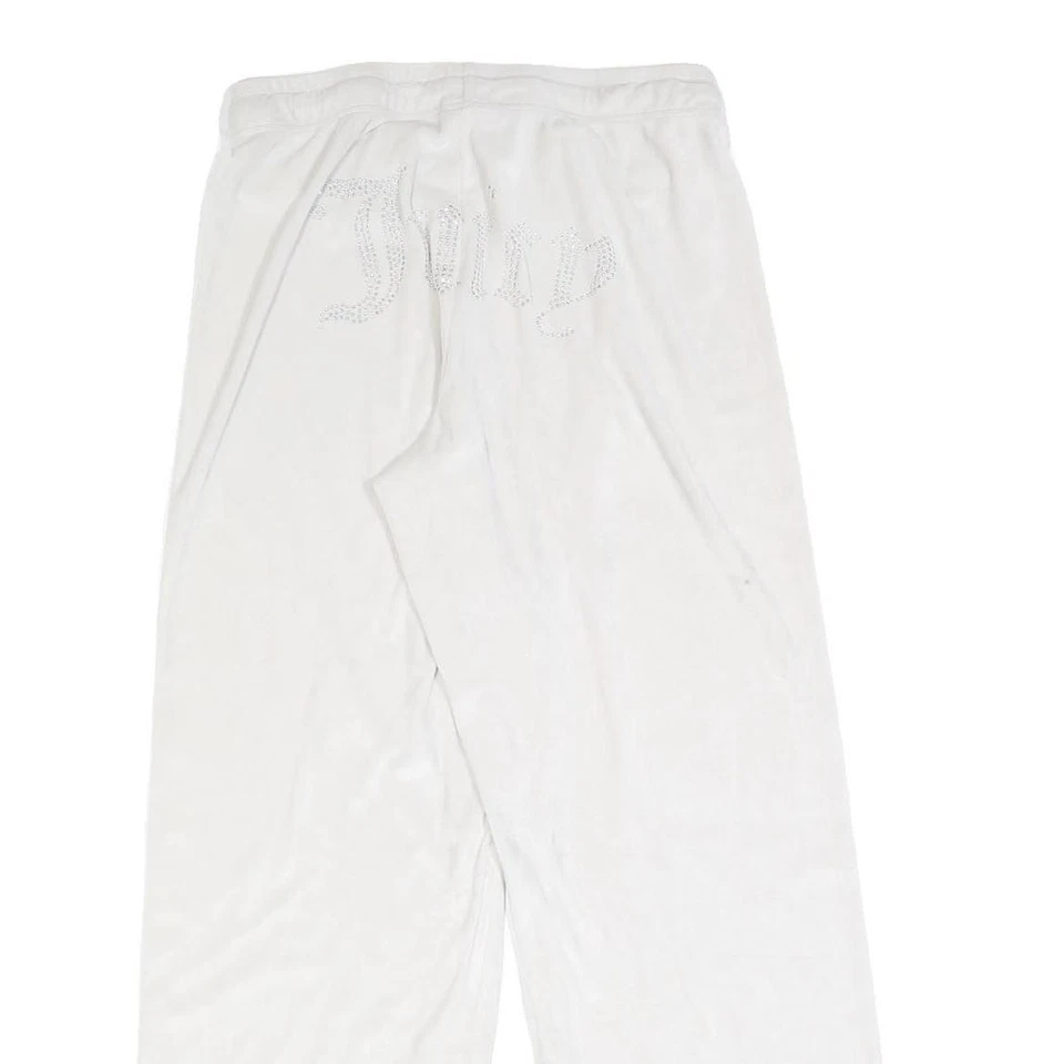 JUICY COUTURE Pantalones de Jogging Mujer Blanco Slim Recto M W30 L30 Logo - Imagen 4 de 4