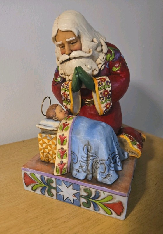 Jim Shore Heartwood Creek 'The Real Meaning Of Christmas' Santa Figurine 2008 