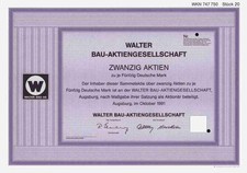 Walter Bau AG 1991 Augsburg Boswau &  Knauer Düsseldorf DYWIDAG Wiesbaden Blanko
