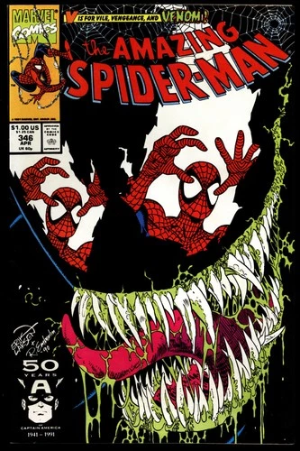 Amazing Spider-Man #346 Marvel 1991 (VF/NM) Classic Venom Cover L@@K!