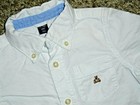 8P BABY GAP 3T White Oxford Button Up Down Long Sleeve Shirt Brannan Bear — photo 3