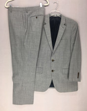 J Crew Thompson 2 Piece Wool Men's Suit 40R Pants 36x30 Gray Slim Fit Voyager