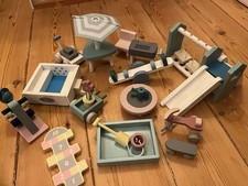 Aldi Little Town Wooden Doll House Outdoor Furniture Set