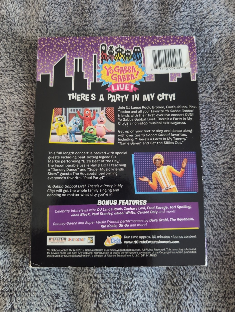 Yo Gabba Gabba: Live - Theres a Party in My City (DVD, 2012) for