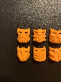 Lego Bionicle Gahlok Orange Krana Mask Set Of 8, Xa Za Vu Ca Yo Ja Su Bo 