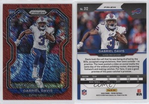 2020 Panini Prizm FOTL Red Shimmer /35 Gabriel Davis #312 Rookie RC