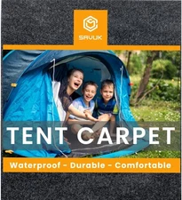 SAVUK Tent Carpet Mat Camping Floor Rug Waterproof Durable 74x 72, Charcoal 