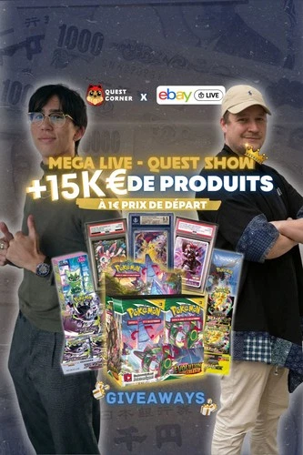 👑 +15K€ d'items Pokémon | 1€ PDD 🔥 | MEGA QUEST SHOW