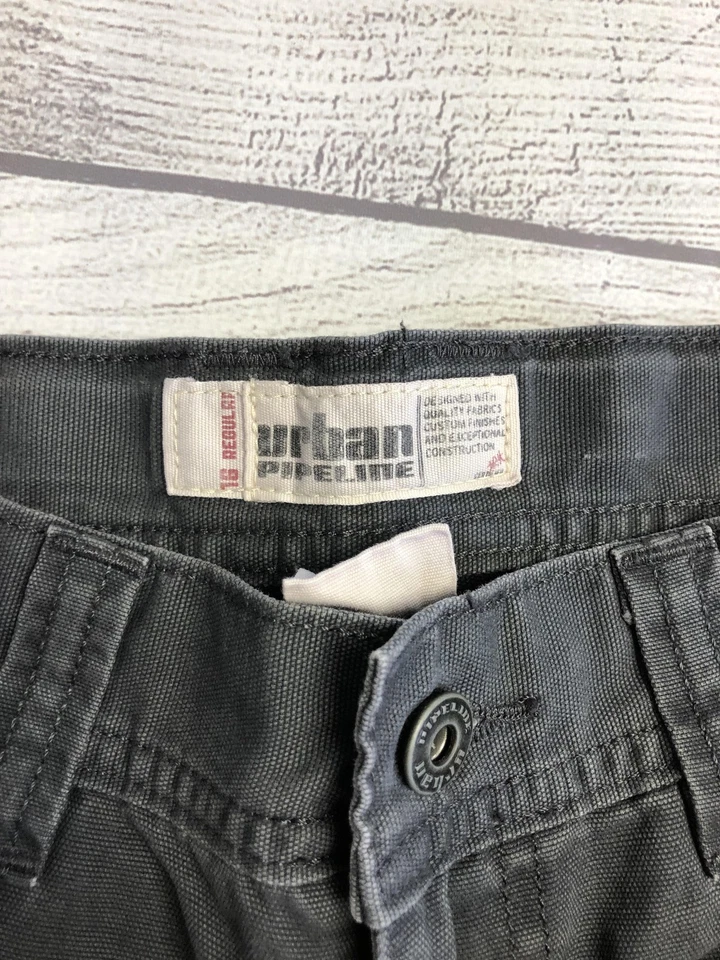 Pantalones Urban Pipeline Juveniles 16 Regular Gris Sarga Carpintero Martillo Lazo Ropa de Trabajo Foto 4 de 4