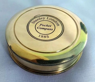 Brass Poem Compass Nautical Marine Pocket Compass Vintage Sailor Gift Decor