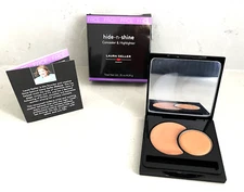 LAURA GELLER Hide -n - Shine Concealer & Highlighter Compact DARK .15 oz New Box
