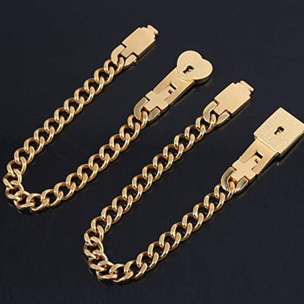 2 Pairs Matching Bracelets Couple Interlocking Concentric Key eBay