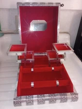 3 Layers Jewelry Box Organizer Large Capacity Ring Earring Necklace Storage New