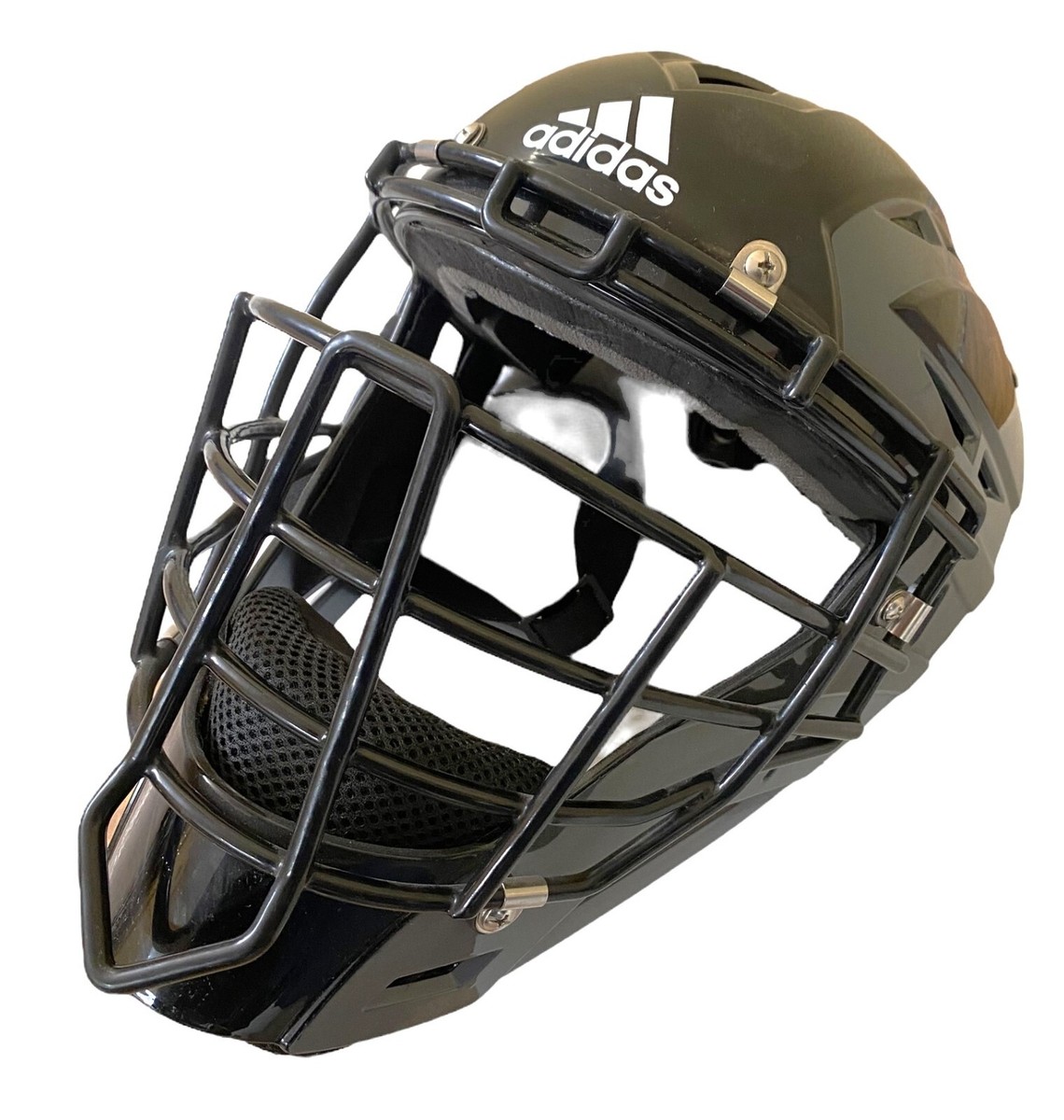 Adidas Youth Hockey Style Catchers Helmet w/Mask, Size 6-1/4 – 7” Missing  Rear