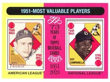 2024 TOPPS HERITAGE 1951 MOST VALUABLE PLAYERS YOGI BERRA ROY CAMPANELTA