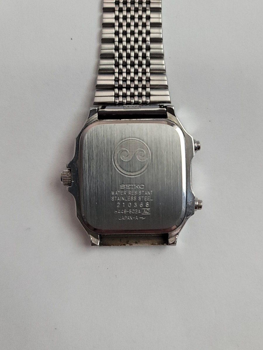 Vintage Seiko Silver Wave Ana/Digi Chrono-Alarm Japan Men