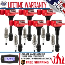 6 Ignition Bobinas W/Spark Plug For Nissan Altima Maxima Quest Murano 3.5L UF349