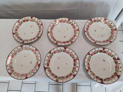 Service Geschirr Tiefer Richard Ginori 6 Pz. Gold Zecchino Floral Early '900