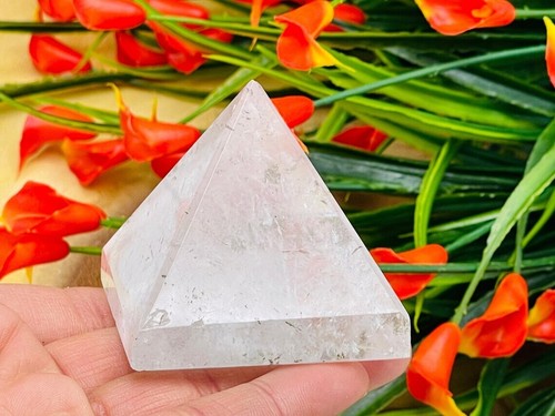 Klare Quarzpyramide, Kristallquarzpyramide, Klarquarzedelsteine, Heilung - Bild 5 von 6