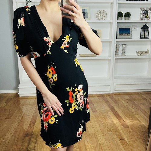 neon garden floral mini dress size 