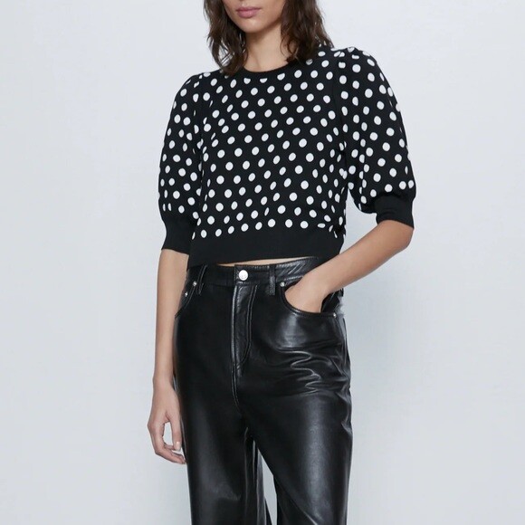 zara spotty top