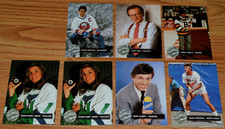 7 Celebrity Captains 1991-92 Pro Set Platinum Hockey Cards Larry King Macchio