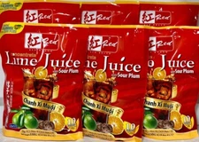 Red Brand Concentrate Lime Juice with Sour Plum 10 Sachets x 55g (Pack of 6)