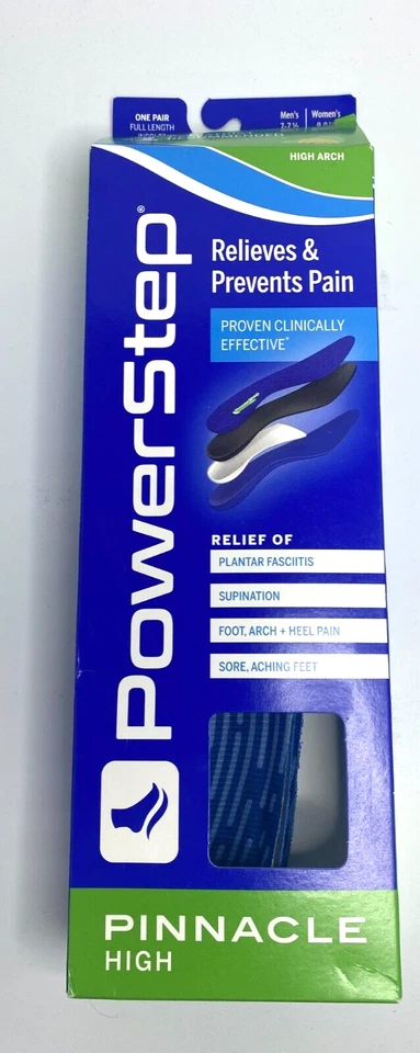 Plantilla de soporte de talón con arco ortopédico de longitud completa Powerstep PINNACLE HIGH - C Foto 2 de 4
