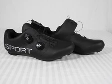 SPORT Black Men's Cycling Training Shoes w/ Cleats. Believed to be Size Men's 9.