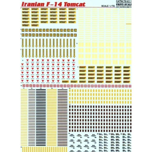Print Scale 72-211 Decal airplane 1:72 Iranian F14 Tomcat The complete set 2leaf - Picture 22 of 24