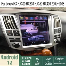 Car Android GPS Navigation Wifi 12.1" For Lexus RX RX300 RX350 RX400 02~08 radio