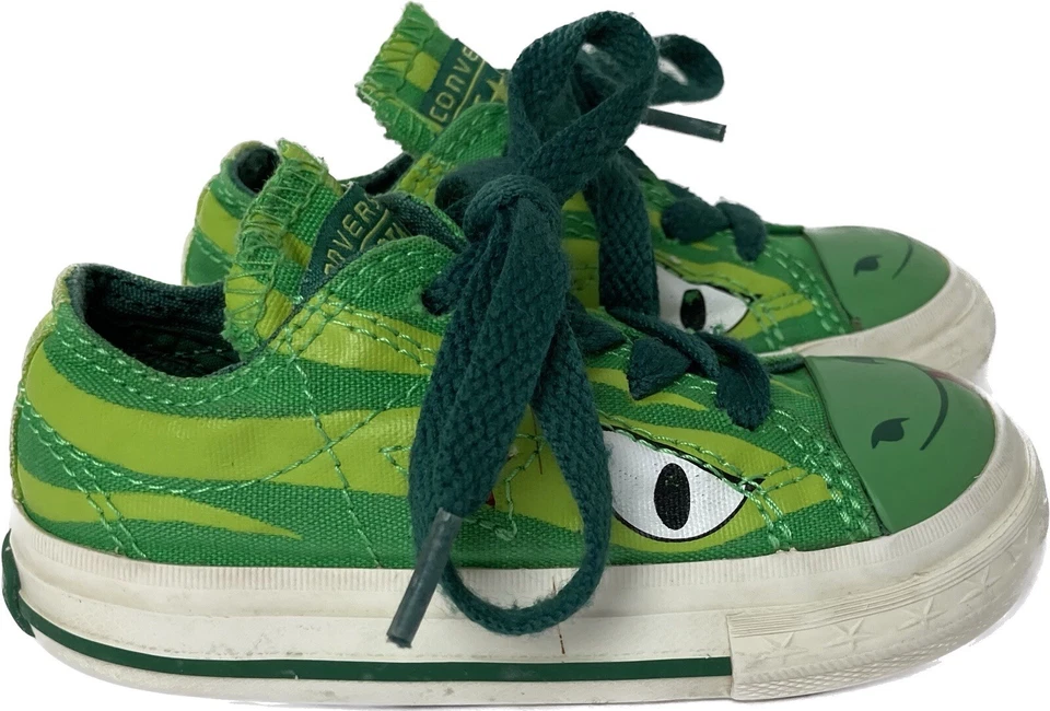 Zapatos Converse One Star Serpiente Verde Para Bebés Niños Pequeños Talla 5 ¡¡Súper Lindos!!!�� Foto 2 de 4