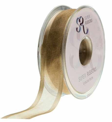 Satin Edge Organza Ribbon~Double Faced~Various Widths, Colours~PER METER - Picture 9 of 26