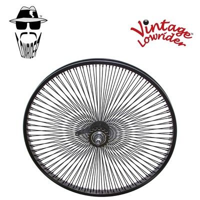 24'' Vintage Lowrider Steel COASTER REAR Wheel 144 Spoke 14g Black.