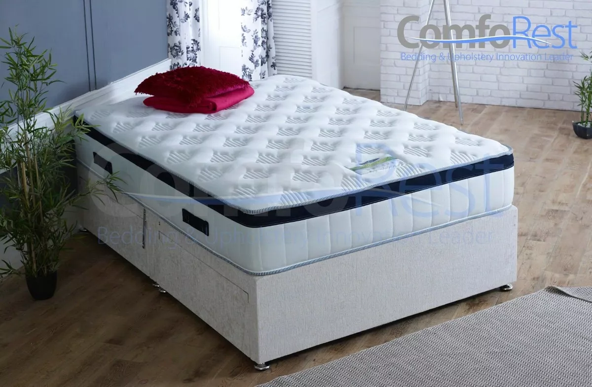 AIR FLOW MESH BOX TOP 5000 QUILTED POCKET SPRING MATTRESS UK MADE