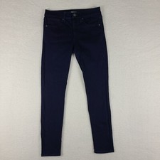 Express Jeans Womens 4 Ankle Legging Mid Rise Stretch  Dark Wash Denim Perfect