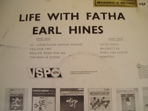 EARL HINES - Life With Fatha - Astor / Verve VSPS-35 - LP - Picture 2 of 2