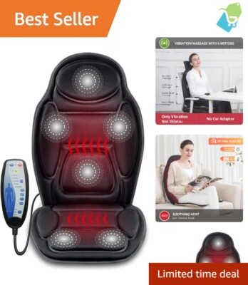 Customizable Massage Seat Cushion with Heat - 5 Modes for Home & Office