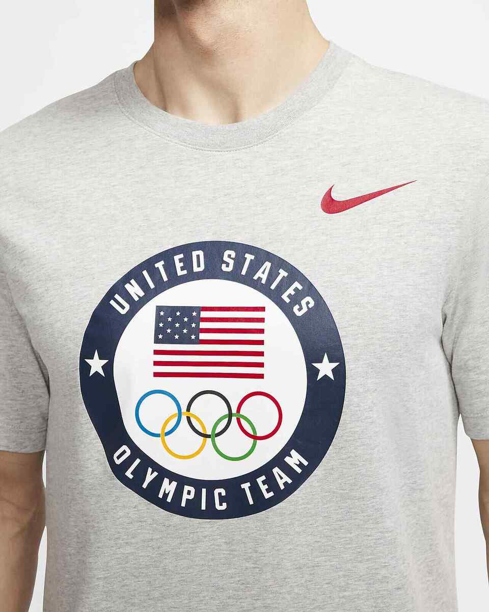 Nike Team USA Olympic Shirt Olympics US Tee CN1472-063 Gray Nike Team USA Olympic Shirt Olympics US Tee CN1472-063 Gray