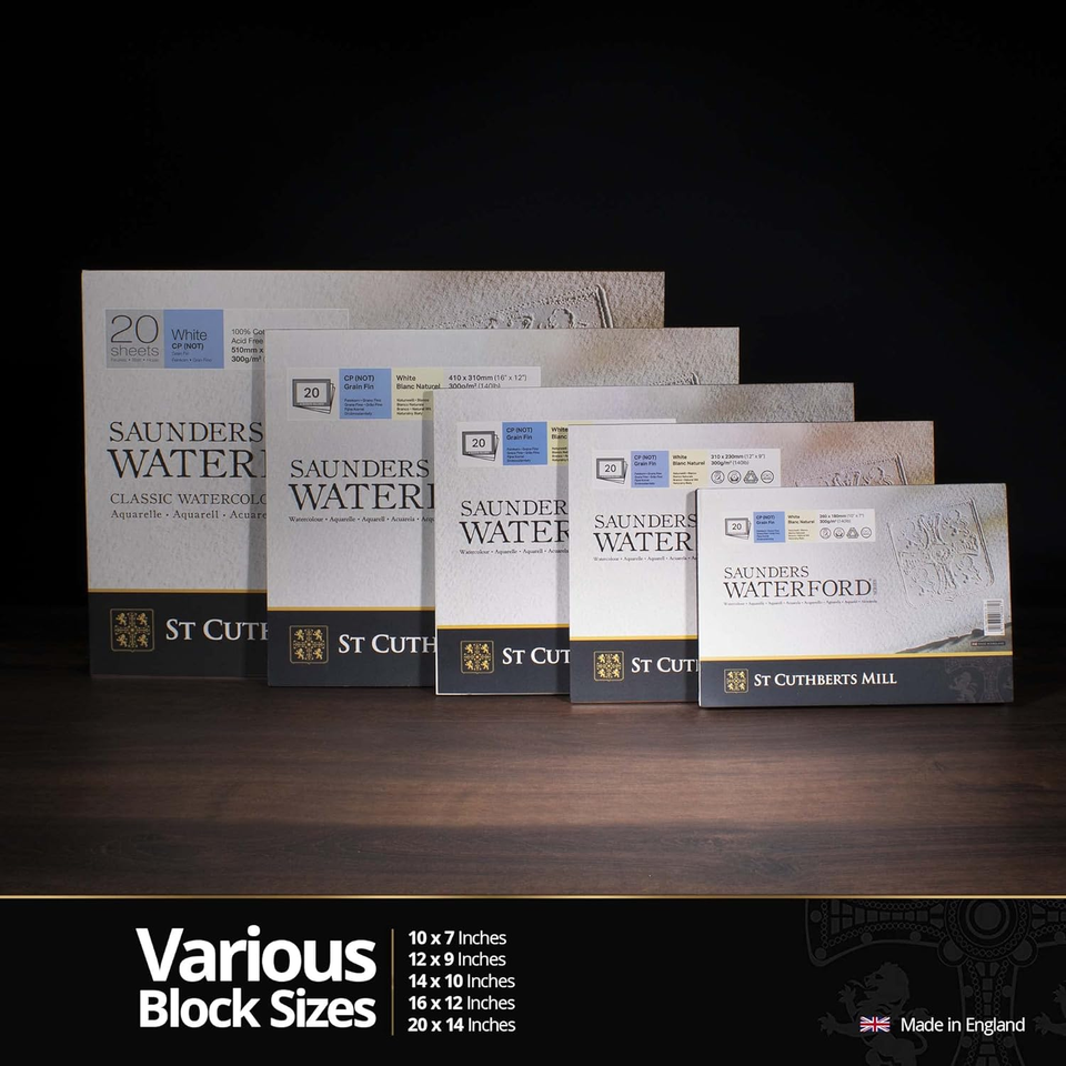 St. Cuthberts Mill Saunders Waterford Watercolor Paper Block 16X12