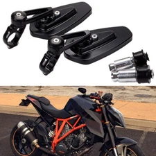 7/8" Motorcycle Bar End Mirrors Black Rear View For 1290 690 390 125 250 790 890