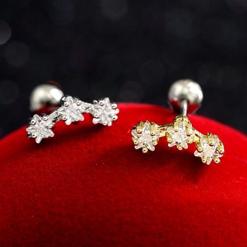 Gem Crystal Ear Cartilage Helix Ring Bar Stud Ear Cuff Climber Piercing Earring - Picture 101 of 268