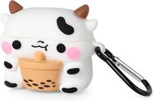 for AirPods 4 Case, Cute Boba Tea Cow AirPods 4th Generation 2024 Case Funny 3