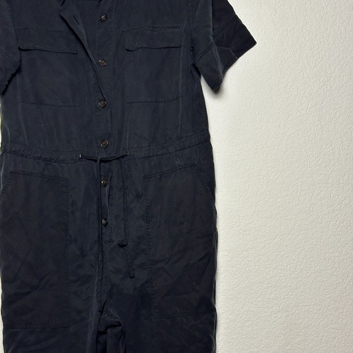 Banana Republic Jumpsuit Damen S schwarz Gürtel Frühling Boilersuit Strampler Knöpfe - Bild 11 von 17