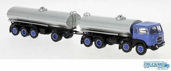 Brekina Fiat 690 Millepiedi Tanklastzug Blau Silber 58451-image