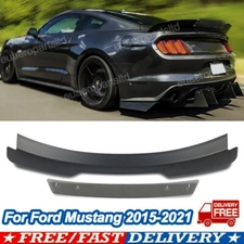 Wicker Bill Style Rear Trunk Spoiler Wing Lip For Ford Mustang Coupe 2015-2021